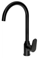 Смеситель для кухни Bravat Eler F7191238BM-RUS Черный глянцевый
