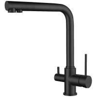 Смеситель Elghansa KITCHEN Pure Water 56A5216-Black для кухни однорычажный (для фильтра) с бок. переключателем