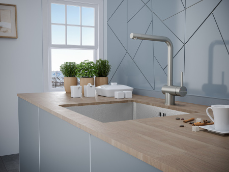 смеситель для кухни paulmark spring sp212067-ss цвет нержавеющая сталь