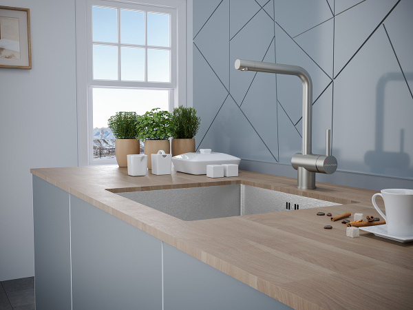 смеситель для кухни paulmark spring sp212067-ss цвет нержавеющая сталь