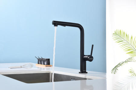 смеситель для кухни paulmark neo ne214419-401, цвет антрацит.