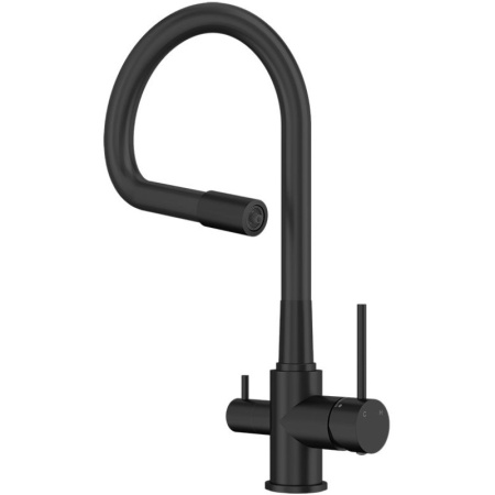 смеситель elghansa kitchen pure water 56f5216-black для кухни (для фильтра) с гибким изливом