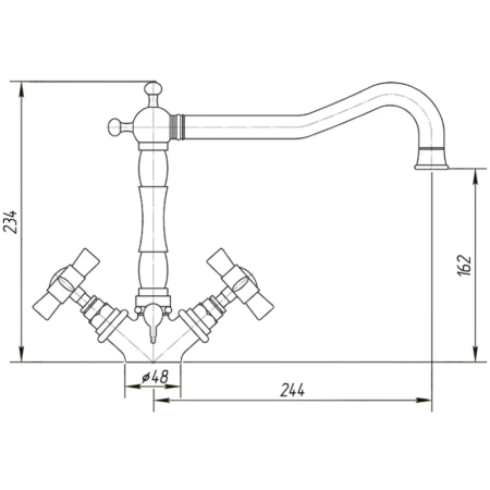 смеситель для кухни migliore princeton ml.cuc-851.cscr