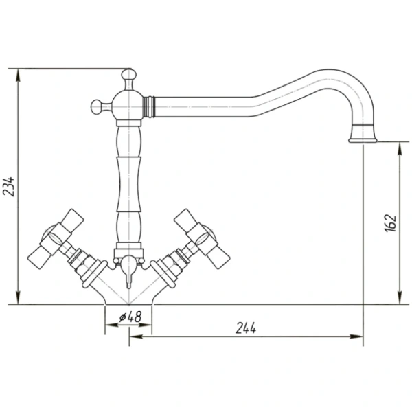 смеситель для кухни migliore princeton ml.cuc-851.cscr
