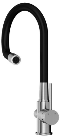 смеситель elghansa kitchen pure water 56f5216-steel для кухни (для фильтра) с гибким изливом