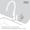 смеситель для кухни paini cox granite truffle hd72566cr1km