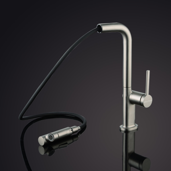 смеситель для кухни paulmark neo ne214419-ni, цвет никель
