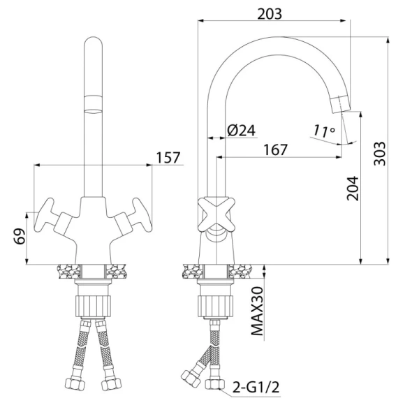 смеситель для кухни iddis acros acrsb00i05 хром