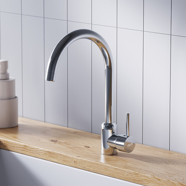 смеситель для кухни dorff logic d3007000 хром