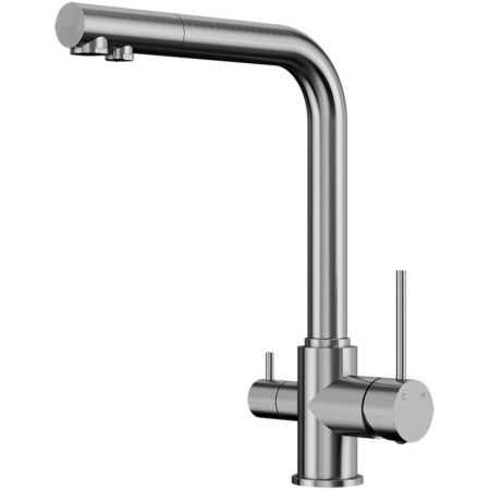 смеситель elghansa kitchen pure water 56a5216 для кухни однорычажный (для фильтра) с бок. переключателем