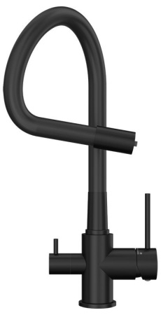 смеситель elghansa kitchen pure water 56f5216-black для кухни (для фильтра) с гибким изливом