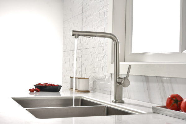 смеситель для кухни paulmark neo ne214419-ni, цвет никель