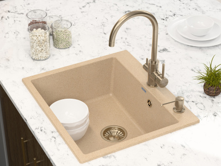 смеситель для кухни paulmark essen es213211-br, бронза