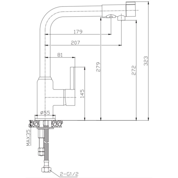 смеситель для кухни elghansa kitchen pure water 5698224