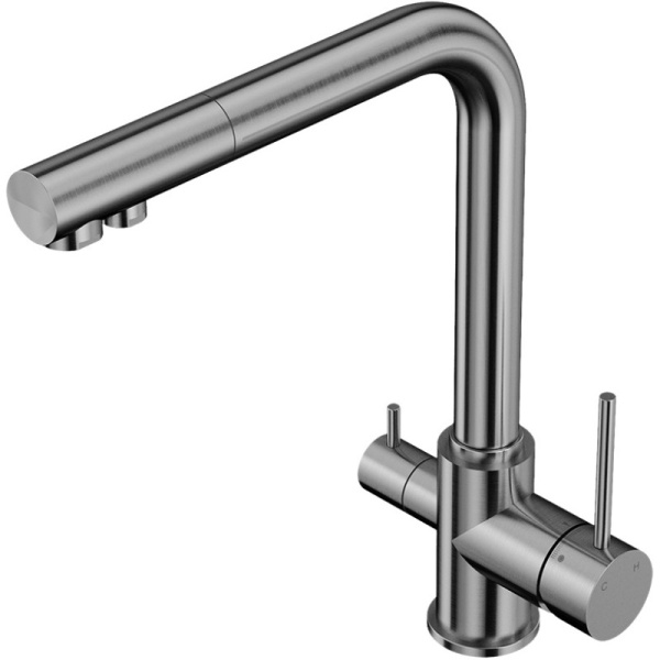смеситель elghansa kitchen pure water 56a5216 для кухни однорычажный (для фильтра) с бок. переключателем