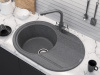 смеситель для кухни paulmark essen es213011-402, серый металлик/ хром