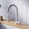 смеситель для кухни dorff logic d3007033 белый