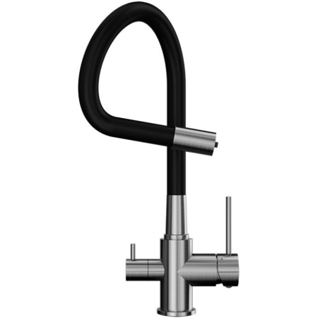 смеситель elghansa kitchen pure water 56f5216-steel для кухни (для фильтра) с гибким изливом