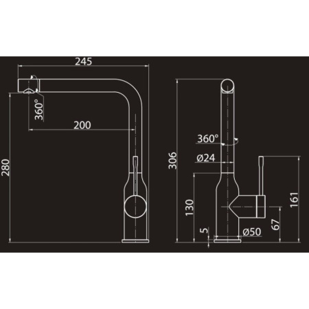 смеситель для кухни elghansa kitchen 56a2026