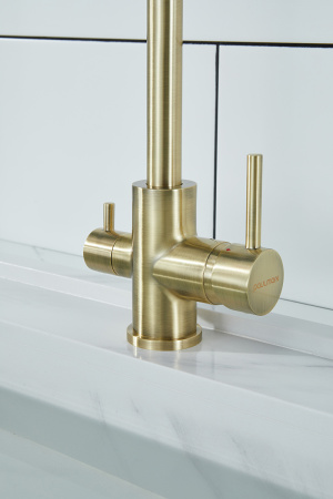 смеситель для кухни paulmark essen es213211-br, бронза