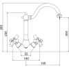 смеситель для кухни migliore provance ml.cuc-8851.cr