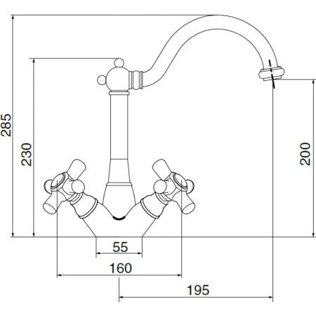 смеситель для кухни migliore provance ml.cuc-8851.cr