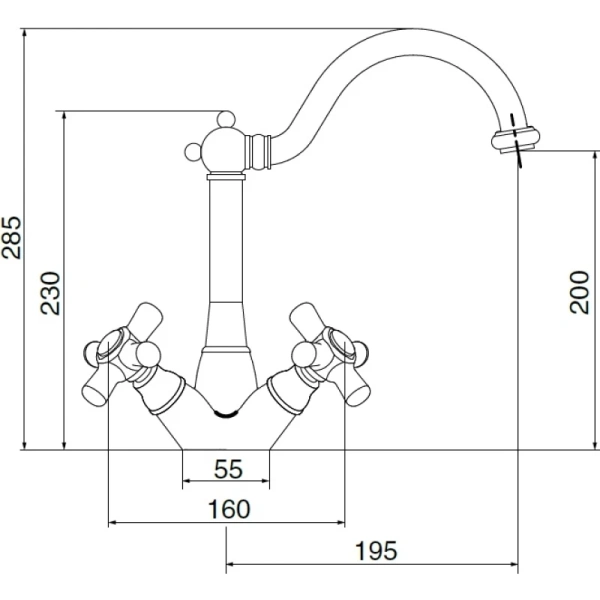 смеситель для кухни migliore provance ml.cuc-8851.cr