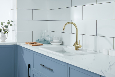 смеситель для кухни paulmark essen es213211-br, бронза