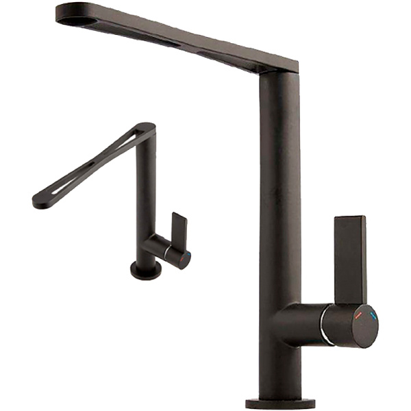 смеситель для кухни webert essential en920301560 цвет черный матовый
