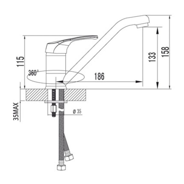 смеситель для кухни lemark omega lm3104c