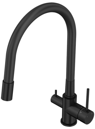 смеситель elghansa kitchen pure water 56f5216-black для кухни (для фильтра) с гибким изливом