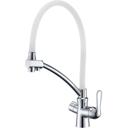 Смеситель для кухни Lemark Comfort LM3070C-White цвет хром \ белый