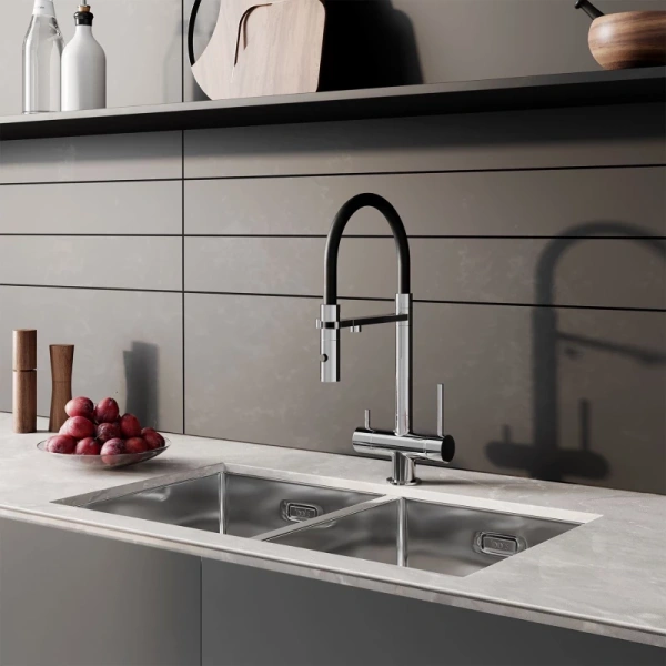 смеситель для кухни iddis ace acesbffi05 хром, с гибким изливом