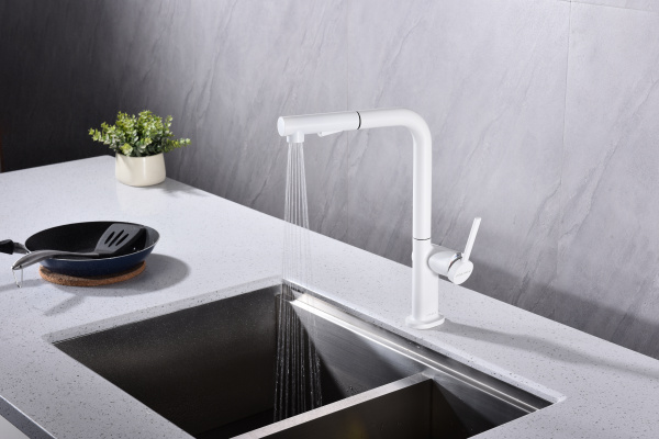 смеситель для кухни paulmark neo ne214419-431, цвет белый