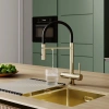 смеситель для кухни iddis ace acemgffi05 матовое золото, с гибким изливом