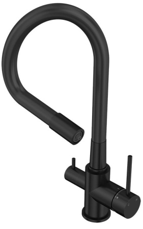 смеситель elghansa kitchen pure water 56f5216-black для кухни (для фильтра) с гибким изливом