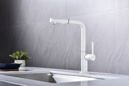 смеситель для кухни paulmark neo ne214419-431, цвет белый