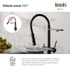смеситель для кухни iddis ace aceblffi05 черный матовый, с гибким изливом