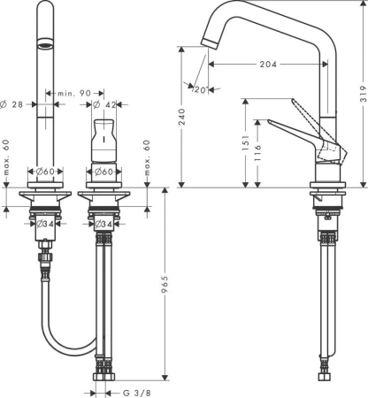 смеситель для кухни axor citterio m 34820000