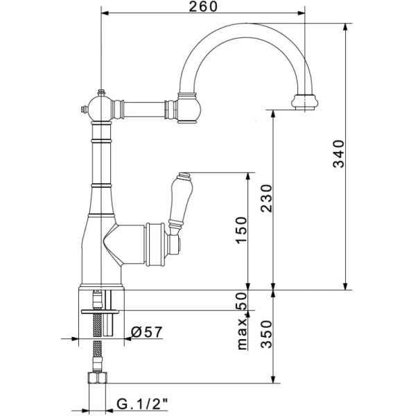смеситель для кухни migliore ermitage ml.cuc-7085.bi.cr
