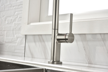 смеситель для кухни paulmark neo ne214419-ni, цвет никель