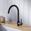 смеситель для кухни dorff logic d3007022 черный