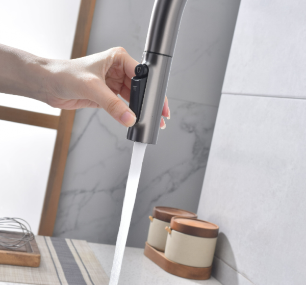 смеситель для кухни paulmark universal un213880-cr, с выдвижным изливом, цвет хром