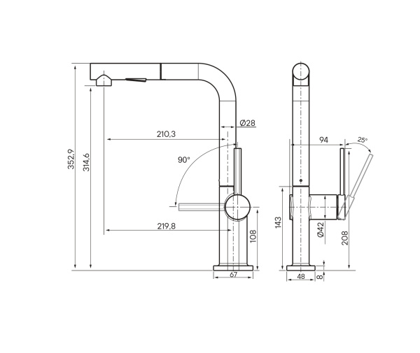 смеситель для кухни paulmark neo ne214419-g, цвет золото