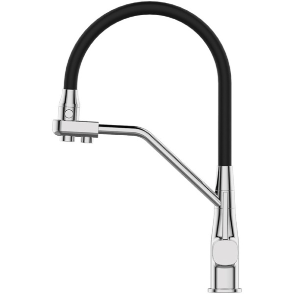 смеситель elghansa kitchen pure water 56b5128 для кухни с выдвижной лейкой (для фильтра) цвет хром