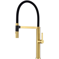 Смеситель для кухни Paulmark Leader Le214101-BG брашированное золото/ черный