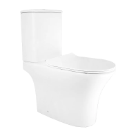 Унитаз компакт Azario Frento AZ-2311 напольный, безободковый, с бачком и сиденьем микролифт, 65х34х77 см, белый