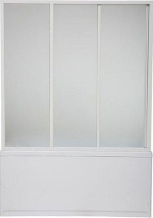 шторка на ванну bas стайл, мальдива 3 ств., стекло