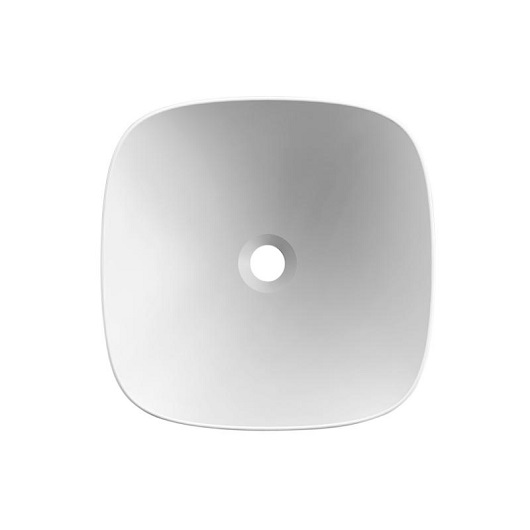 раковина scarabeo moon 5501 накладная, квадратная, 42x42 см, белая