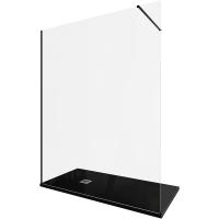 Душевая перегородка Allen Brau Infinity 1 160 3.21033.BBA профиль черный браш, стекло прозрачное